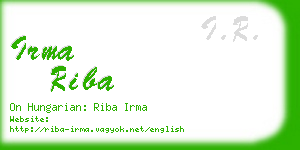 irma riba business card